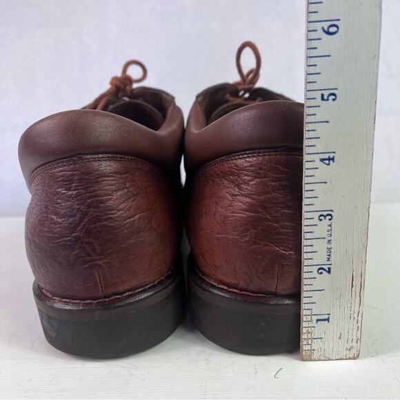 TAUER & JOHNSON Shoes Oxford Mens 12 Brown Handcrafted Leather Lace Up - Picture 6 of 15